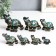 Souvenir Polystone "Elephant in Blue Popone with brushes and mirrors" h = 10; 8; 7; 6; 5.2; 4.9; 4.5 cm