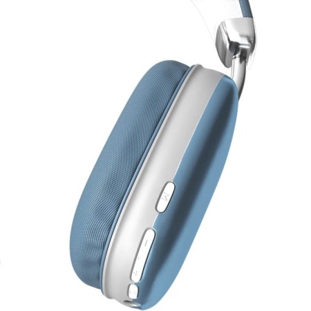 Wireless headphones RX-8, full-size, microphone, BT 5.3, AUX, 400 mAh, blue-4