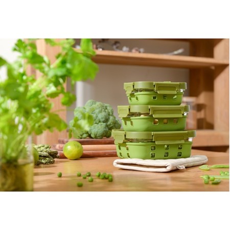 Container for baking, storage and carrying of products in the Smart Solutions cover, green color, 370 ml-12
