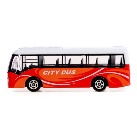 Metal bus "Intercity", scale 1:64, red color-1