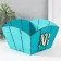 Easter basket Easter "XV" 19x19x12 cm. Azure