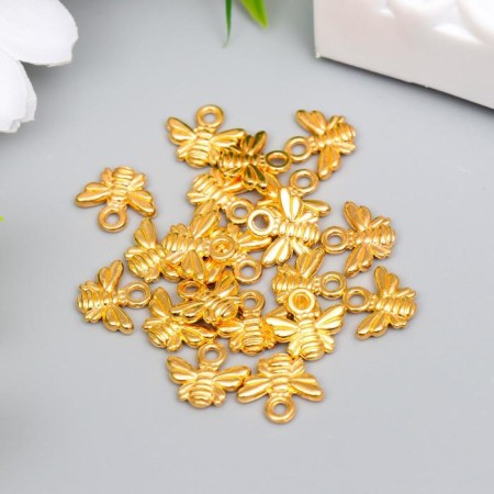 Suspension "bee" 1x1 cm color gold-1