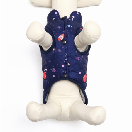 Dog jacket "Cosmos", size M, dark blue (DS 30, Osh 26, OG 38 cm)-3