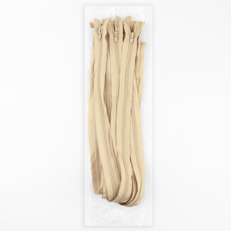 Lightning "Spiral", No. 5, detachable, automatic lock, 80 cm, beige color, price for 1 piece-2