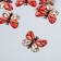 Decor for creativity plastic "Butterfly, red-pink wings" 2.5x3.2 cm