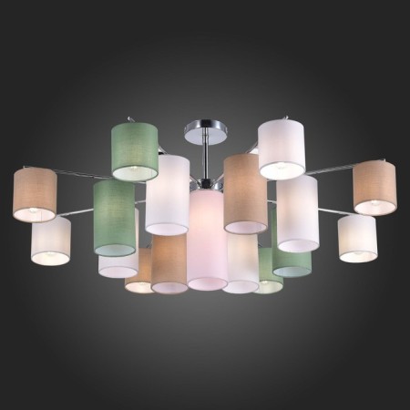 Ceiling EVOLUCE lamp. Sle300602-17. Essenza. 17x40 watts, E14, 107x107x46 cm, chromium color-2