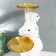 Souvenir Polystone stand "White bear with a teddy bear on the shoulders" 76x32x32 cm