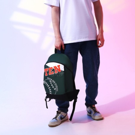 Backpack school Textile Tennis, 46x30x10 cm, vertical pocket, green color-5
