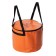 A bucket with a lid of rangers for fish, PVC, 40x40x30 cm, orange color
