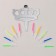 Topper “Crown” topper, a set of candles 10 pcs., Mix color