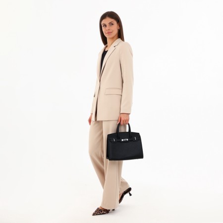 Female bag on a valve, black color-11