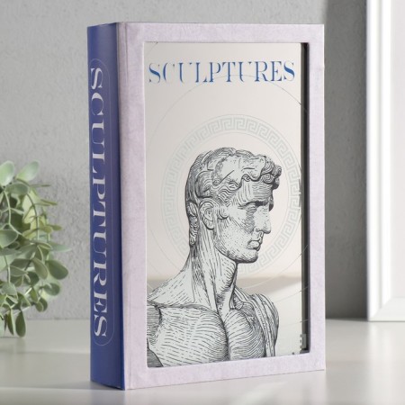Safe-book wood, leatherette, mirror "Greek sculpture" 24x16x5 cm