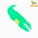 Brying toy "crocodile" for dogs, 19 cm, green