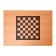 Chess table on metal legs, black, 90 x 65 cm