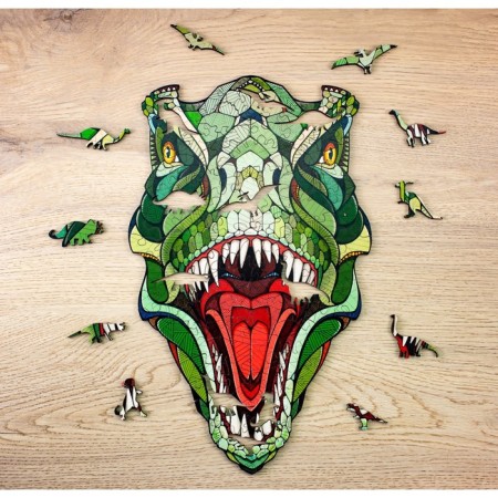 Wooden puzzle Ewa, dinosaur T-Rex, 28 × 17 cm, puzzle-10