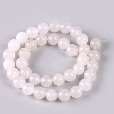 Beads made of natural stone "White quartz" set 36 pcs., Size 1 pc. - 10 mm-4
