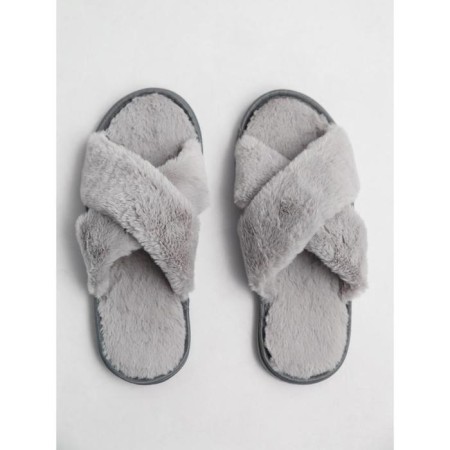 Slippers Women's cross open nose, size 39-41, color gray color-2