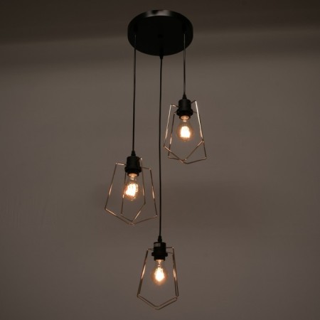 Economic light "Arten" 3x40W E27 black 38x38x84 cm.-2