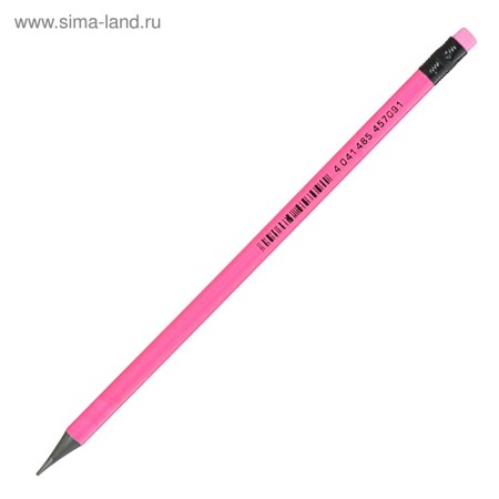 Pencil Chernographic Erich Krause "Joy", HB, Grifel D = 2.2 mm, Plastic, Round, in a tube, Neon Mix-7