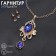 Set 2 objects: Earrings of the pendant "openwork" Vivaldi, white-blue color in gold, 50 cm