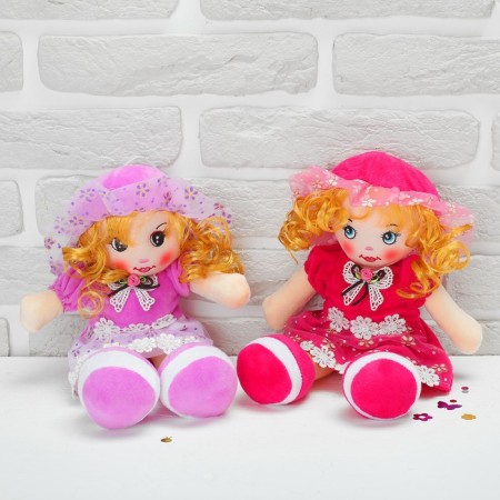 Soft doll "Girl's skirt in a flower", color mix-2