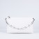 Bag Cross-Bodi with a zipper, white color