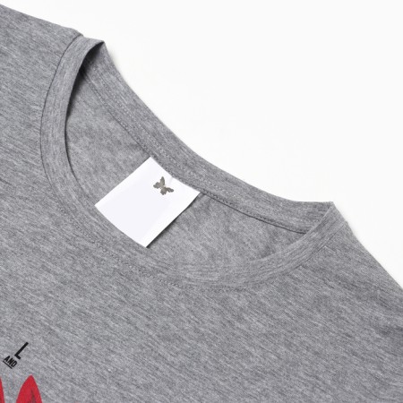 Women's T-shirt "End -less", color light gray melange, size 46-1