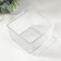 Glass of glass per 1 candle "square ribbed" transparent 9x9x5.5 cm