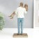 Souvenir Polystone "Lovers. I will carry you in my arms" Blue and white for bronze 26x9x16 cm