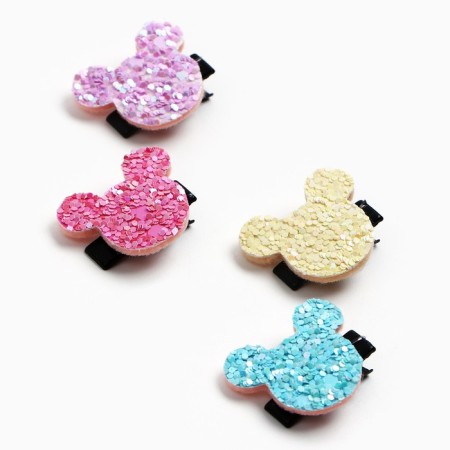 Hair hair clip, 4 pcs, 2 cm, Minnie Mouse-2