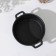 Cast iron pan Volcano, 18 × 14 × 6.5 cm, on a stand, for feed, black color Black
