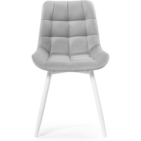 Stool on a chelsea metal -steamer spinning, metal/velor, white/gray 49x50x84 cm-2