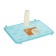 Dog toilet 46.5 x 35.5 x 5.5 cm, with a removable side, grille and column, blue
