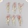 Artificial plant for creativity "Ficus leaves" set 6 pcs burgundy tips 12 cm