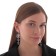 Clips "Openwork in Rhilizes" drop, white color in silver