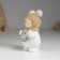 Polystone souvenir "Snowman in a hat with pompom, with New Year's wreath" 5.5x4x10 cm