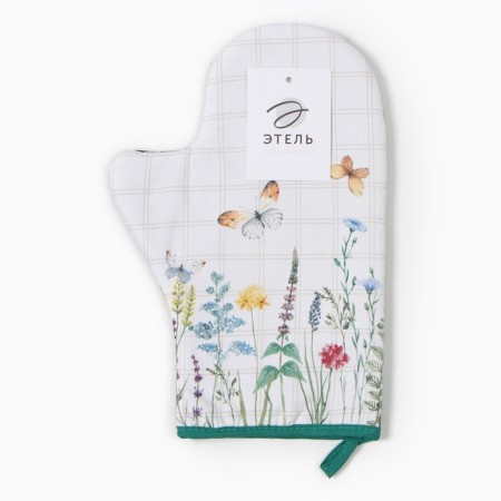 Mittens-Object Ethel "Field Flowers" 20x28cm, Sarzha, 100% H/L, Vatin 250g/M2-3