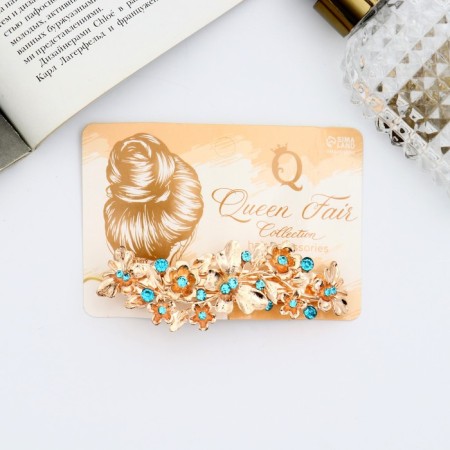 Hair hairpin "Joszy" butterfly flowers, 8.5 cm-2