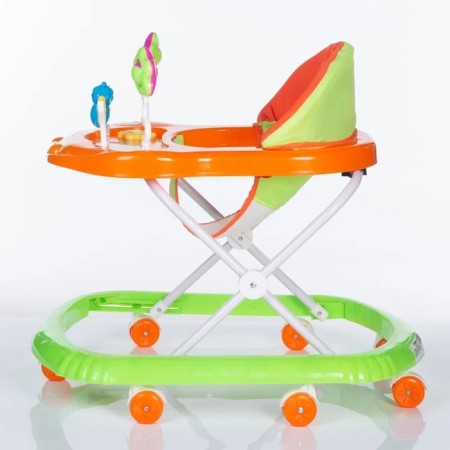Walks Jolly Ride BW110, 7 wheels, with sound effects, plastic wheels, orange color-1