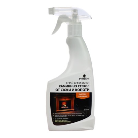 Universal Hard cleaning tool, spray, to clean the fireplace glasses from soot and soot, 500 ml