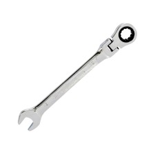 Combined rattling key Matrix 14864, CRV, articulated, mirror chromium, 12 mm