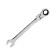 Combined rattling key Matrix 14864, CRV, articulated, mirror chromium, 12 mm