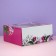 Self -charged box, with a window, "spring peonies", 19 x 19 x 9 cm