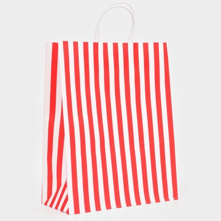 Crafts, red, "stripes", 33 x 26 x 12 cm-1