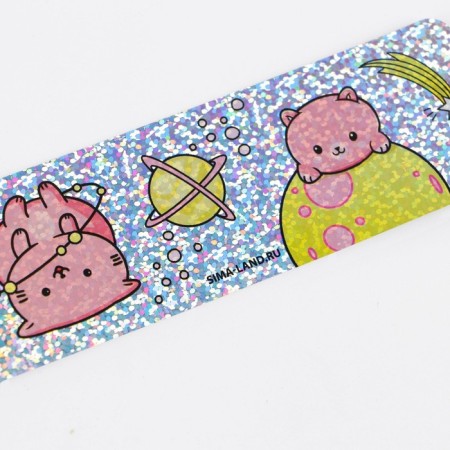 Cardboard bookmark "cats", holography-1