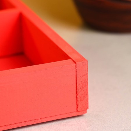 Kashpo wooden 25x20x4.3cm cm "Makarunas", pink light giving beautifully-3