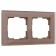 Frame W0021142, 2 Favorit sockets, latte, glass