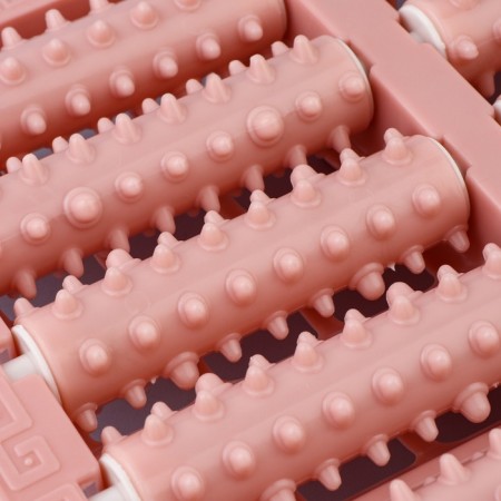 Massager Plastic for the legs 2 secta drums according to 5 row 26*21.5*5cm pink 4564183-5