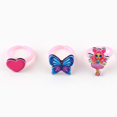 Ring 3 pcs with a tattoo "Beautiful fairy" 8 x 12 cm-5