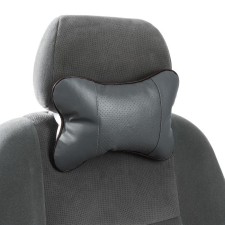 Car bone pillow, on the headrest, eco -leather, 18 × 25 cm, gray
